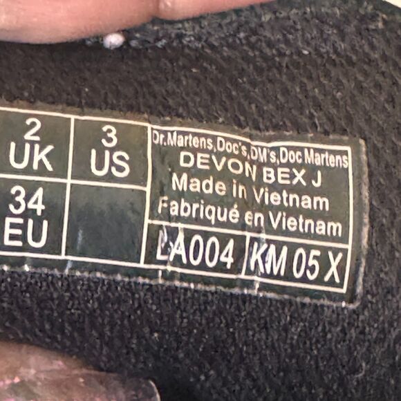 Dr. Martens Kids 1460 Star Strap Boots Black Patent Leather – Size US 3 - Picture 5 of 10